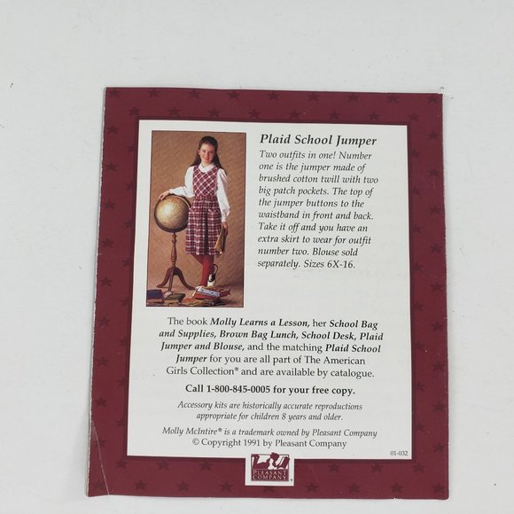American Girl Molly's School Story Pamphlet Pleasant Company Vintage 1991 - Picture 2 of 2